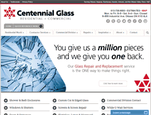 Tablet Screenshot of centennialglass.com